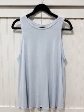 LOFT Size XL Light Blue Sleeveless Draped Back Tank Top